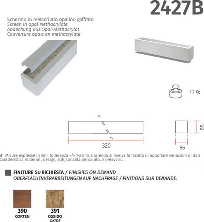 Applique-gesso-Belfiore-9010-BIBAIZE-2427B.3045-LED-lampada-parete-moderna