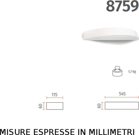 Applique-gesso-Belfiore-9010-ERIDA-BIG-8759.3072-LED-lampada-parete