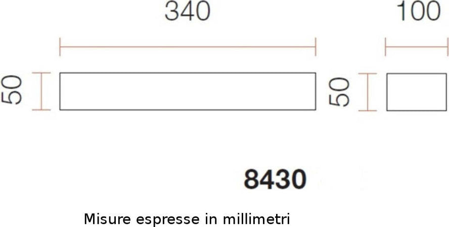 Applique-gesso-Belfiore-9010-GADRO-8430.51-34CM-R7s-LED-lampada-parete-moderna