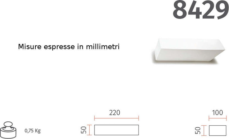 Applique-gesso-Belfiore-9010-GADRO-SMALL-8429.3052-LED-lampada-parete-moderna