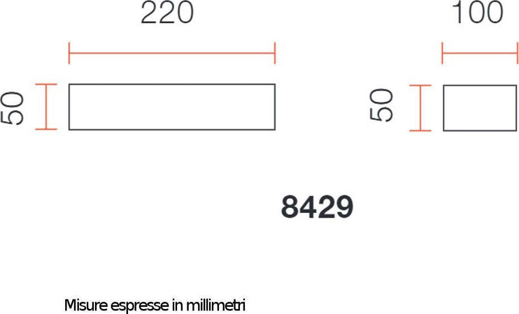 Applique-gesso-Belfiore-9010-GADRO-SMALL-8429.51-R7s-LED-22CM-lampada-parete-moderna