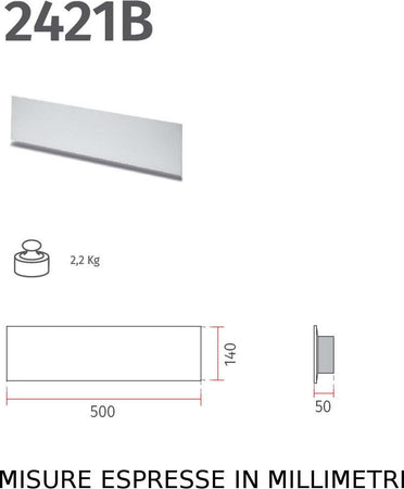 Applique-gesso-Belfiore-9010-ISA-SMALL-2421B-3045-LED-lampada-parete-verniciabile-biemissione