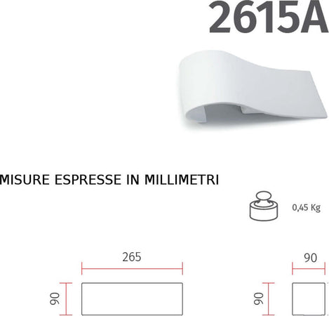Applique-gesso-Belfiore-9010-KIMA-2615A.52-G9-LED-lampada-parete