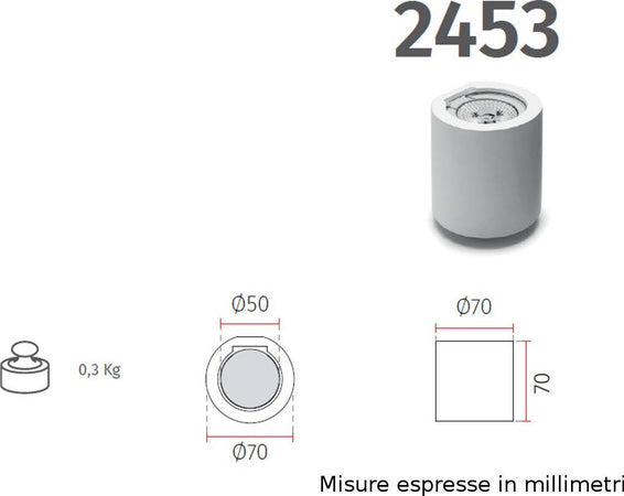 Applique-gesso-Belfiore-9010-LONIA-2453-2547-GU10-LED-lampada-parete