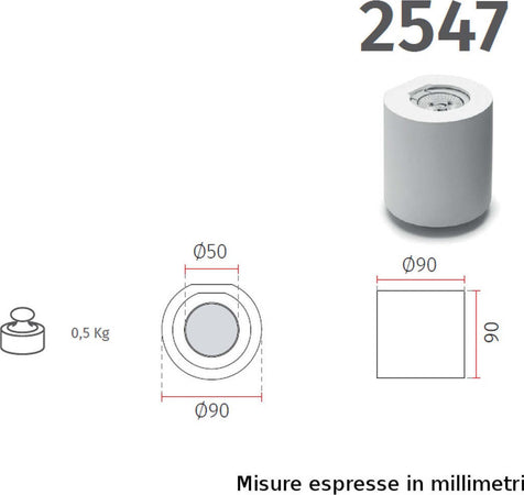 Applique-gesso-Belfiore-9010-LONIA-2453-2547-GU10-LED-lampada-parete