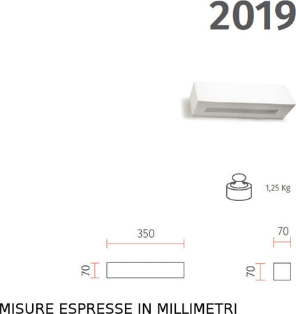 Applique-gesso-Belfiore-9010-REA-2019.52-G9-LED-lampada-parete