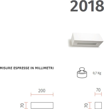 Applique-gesso-Belfiore-9010-REA-SMALL-2018.52-G9-LED-lampada-parete