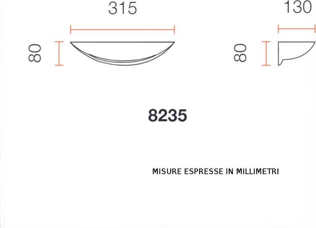 Applique-gesso-Belfiore-9010-TIKO-8235-41-E27-LED-lampada-parete