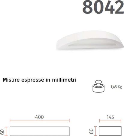 Applique-gesso-Belfiore-ERIDA-9010-8042.53-R7s-LED-lampada-parete