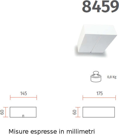 Applique-gesso-Belfiore-gesso-ELLA-SMALL-8459.52-G9-LED-biemissione-lampada-parete