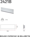 Applique-gesso-kit-emergenza-Belfiore-9010-2421B+099.142-LED-50CM-lampada-parete-verniciabile-biemissione