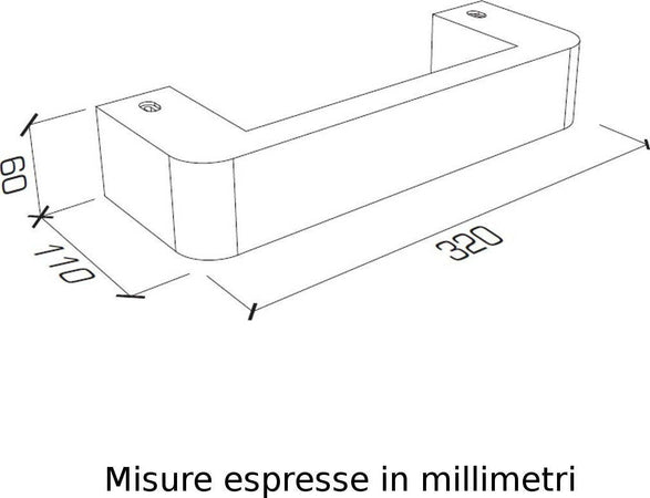 Applique-gesso-Neo-Luce-9010-Belfiore-BF-0047-LED-lampada-parete-maniglia-biemissione-interno-5.5W-700LM