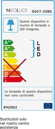 Applique-gesso-Neo-Luce-9010-Belfiore-BF-0047-LED-lampada-parete-maniglia-biemissione-interno-5.5W-700LM