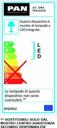 Applique-gesso-PAN-International-IDRA-PAR10328-LED-lampada-parete-biemissione