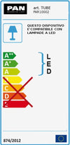 Applique-gesso-Pan-International-TUBE-PAR10002-GU10-LED-moderno-lampada-parete