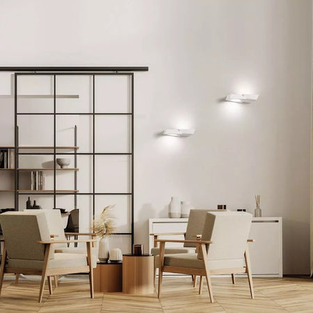 Applique-gesso-Sforzin-illuminazione-ANCHISE-T375-GX53-LED-moderno-biemissione-lampada-parete