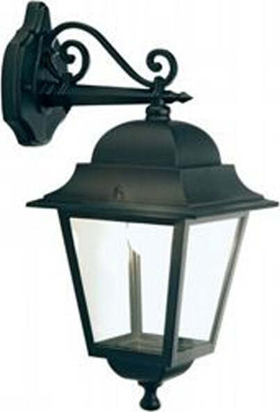 Applique-Grande-In-Basso-Da-Esterno-Quadrata-Alluminio-E-Vetro-Nero-1-Luce-E27