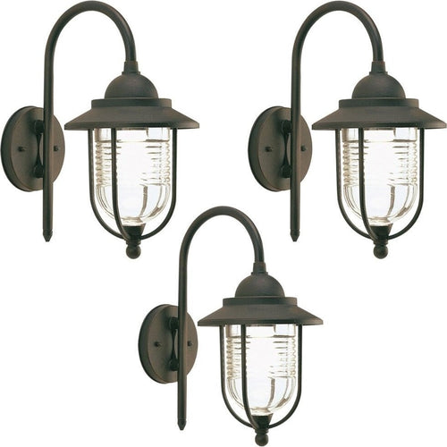Applique Grande Modello Porto Pezzi 3 Color Ruggine  cm 51 Illuminazione/Illuminazione per esterni/Lampade da parete Ogomondo - Martina Franca, Commerciovirtuoso.it