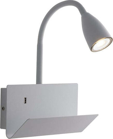 Applique Gulp Bianco Usb 1Xgu10 23X49X27Cm Illuminazione/Illuminazione per interni/Illuminazioni per pareti/Applique Led Mall Home - Napoli, Commerciovirtuoso.it