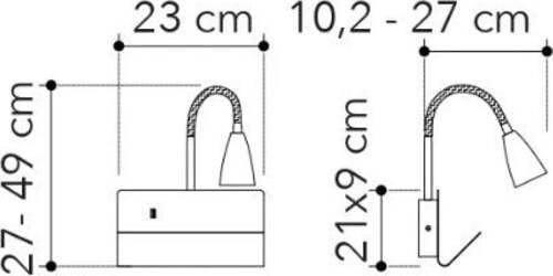 Applique-Gulp-Bianco-Usb-1Xgu10-23X49X27Cm