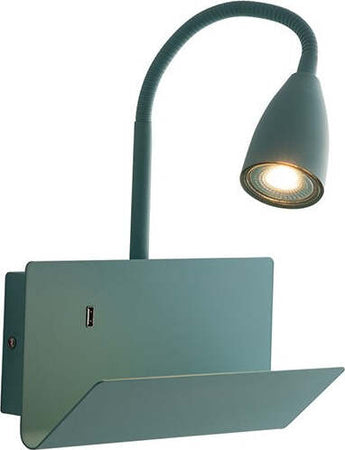 Applique Gulp Verde Usb 1Xgu10 23X49X27Cm Illuminazione/Illuminazione per interni/Illuminazioni per pareti/Applique Led Mall Home - Napoli, Commerciovirtuoso.it
