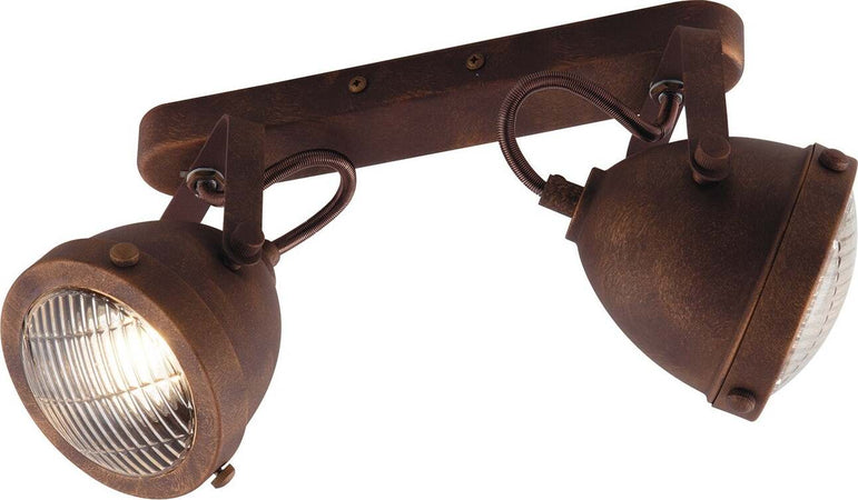 Applique Habana Ruggine 2Xgu10 35,8X16,3X22,6Cm Illuminazione/Illuminazione per interni/Illuminazioni per pareti/Applique Led Mall Home - Napoli, Commerciovirtuoso.it