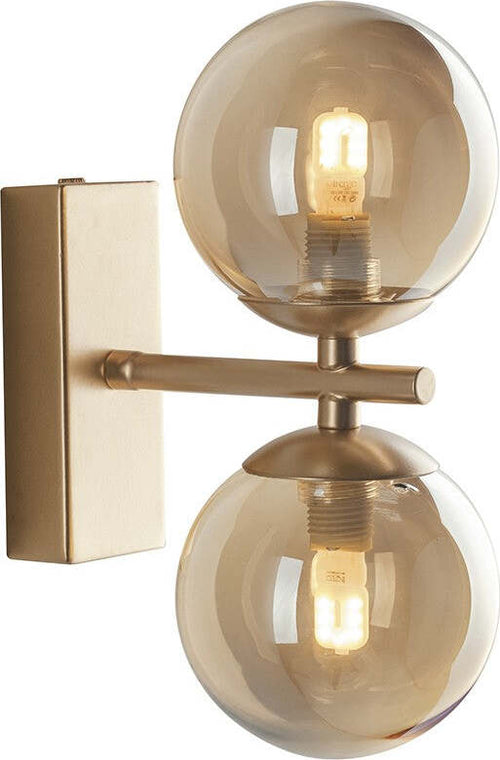 Applique Honey Ottone 2Xg9 23,3X16,5X10Cm Illuminazione/Illuminazione per interni/Illuminazioni per pareti/Applique Led Mall Home - Napoli, Commerciovirtuoso.it