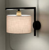 Applique-Illuminando-CILINDRO-20+AP1-90-PUB-NR-E27-LED-metallo-tessuto-lampada-parete-classica-moderna