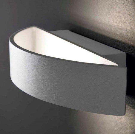 Applique-Illuminando-CLEO-P-12W-LED-1020LM-3000°K-lampada-parete-biemissione-moderna-alluminio-bianco-interno