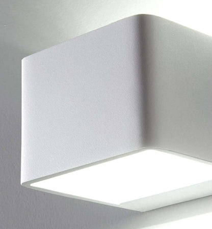 Applique-Illuminando-COMPACT-6W-LED-552LM-3000°K-lampada-parete-cubo-biemissione-metallo-bianco-interno