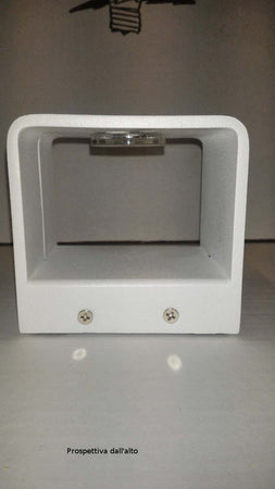 Applique-Illuminando-COMPACT-6W-LED-552LM-3000°K-lampada-parete-cubo-biemissione-metallo-bianco-interno