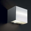 Applique-Illuminando-CUBETTO-G9-LED-lampada-parete-biemissione-moderno-cubo-metallo-vetro-interno