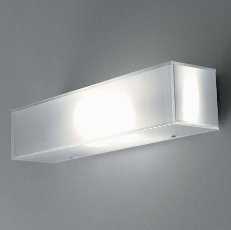 Applique-Illuminando-CUBIC-2-E27-36CM-LED-lampada-parete-soffitto-moderna-vetro-bianco-interno