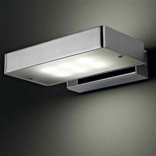 Applique-Illuminando-PLANA-BN-CR-LED-12W-1200LM-3000°K-lampada-parete-biemissione-metallo-vetro-interno