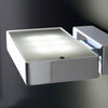 Applique-Illuminando-PLANA-BN-CR-LED-12W-1200LM-3000°K-lampada-parete-biemissione-metallo-vetro-interno