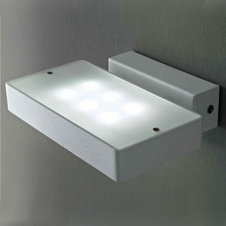 Applique-Illuminando-PLANA-BN-CR-LED-12W-1200LM-3000°K-lampada-parete-biemissione-metallo-vetro-interno