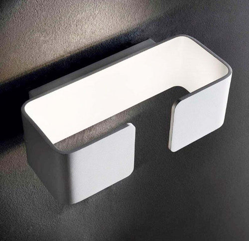 Applique-Illuminando-SIPARIO-P-6W-LED-570LM-2700°K-lampada-parete-moderna-biemissione-alluminio-bianco-interno