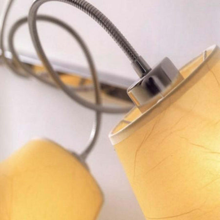 Applique-Illuminando-SOFT-AP3-E27-LED-lampada-parete-paralume-pergamena-metallo-flessibile-classica-moderna-interni