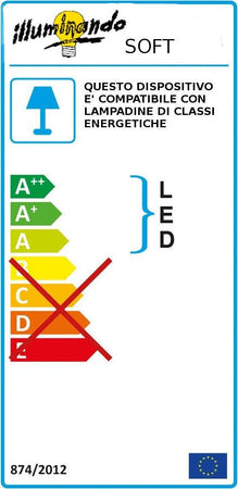 Applique-Illuminando-SOFT-AP3-E27-LED-lampada-parete-paralume-pergamena-metallo-flessibile-classica-moderna-interni