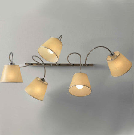 Applique-Illuminando-SOFT-AP5-E27-LED-lampada-parete-paralume-pergamena-metallo-flessibile-classica-moderna-interni