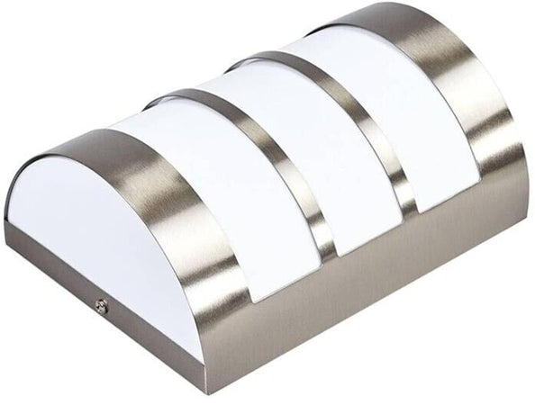 Applique In Acciaio Lampada Da Parete Muro Interno Esterno Portalampada E27 Ip44
