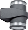 Applique In Alluminio 2x7w Con Doppia Emissione Corpo Grigio Luce 4000k Xc-9288 Articoli da Giardino > Illuminazione da esterno > Applique da esterno Trade Shop italia - Napoli, Commerciovirtuoso.it