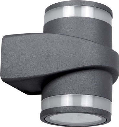 Applique In Alluminio 2x7w Con Doppia Emissione Corpo Grigio Luce 4000k Xc-9288 Articoli da Giardino > Illuminazione da esterno > Applique da esterno Trade Shop italia - Napoli, Commerciovirtuoso.it