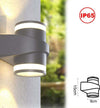 Applique In Alluminio 2x7w Con Doppia Emissione Corpo Grigio Luce 4000k Xc-9288 Articoli da Giardino > Illuminazione da esterno > Applique da esterno Trade Shop italia - Napoli, Commerciovirtuoso.it