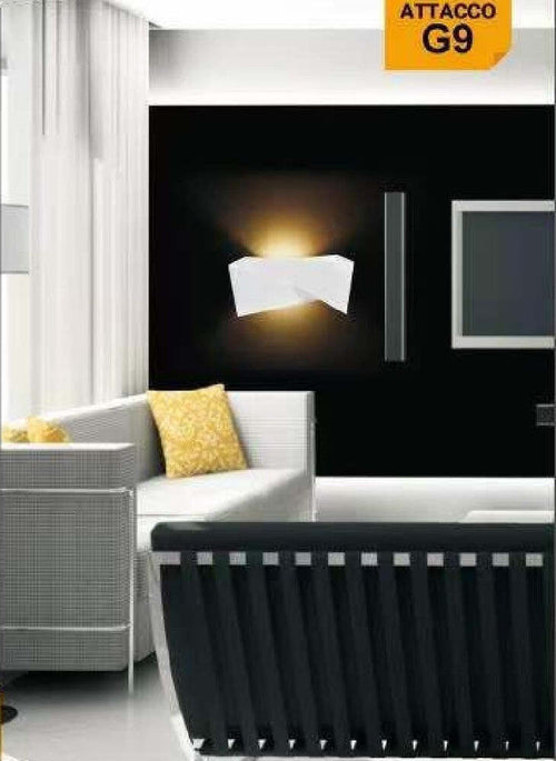 Applique In Gesso Con Forma Asimetrica Doppia Emissione Luce G9 Da Parete Gs-e73 Casa, arredamento e bricolage > Illuminazione da interno > Applique per interno Trade Shop italia - Napoli, Commerciovirtuoso.it