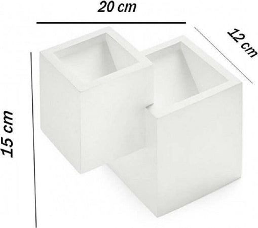 Applique In Gesso Moderno 2 Cubi A Doppia Emissione Luce Contemporanea G9 Gs-e74 Casa, arredamento e bricolage > Illuminazione da interno > Applique per interno Trade Shop italia - Napoli, Commerciovirtuoso.it