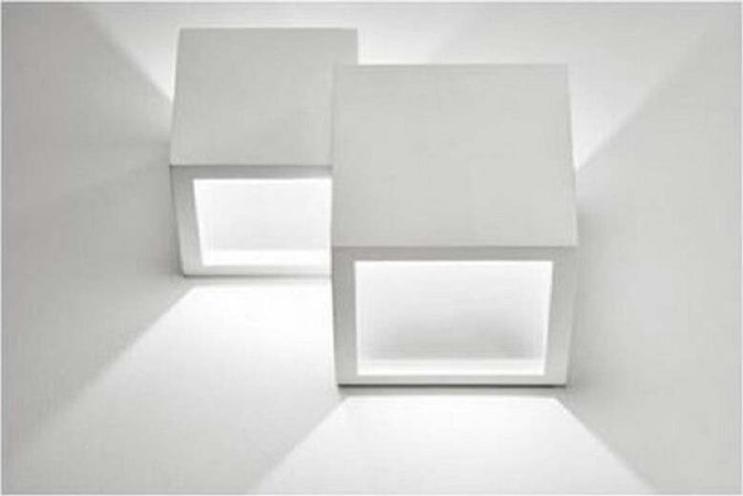 Applique In Gesso Moderno 2 Cubi A Doppia Emissione Luce Contemporanea G9 Gs-e74 Casa, arredamento e bricolage > Illuminazione da interno > Applique per interno Trade Shop italia - Napoli, Commerciovirtuoso.it