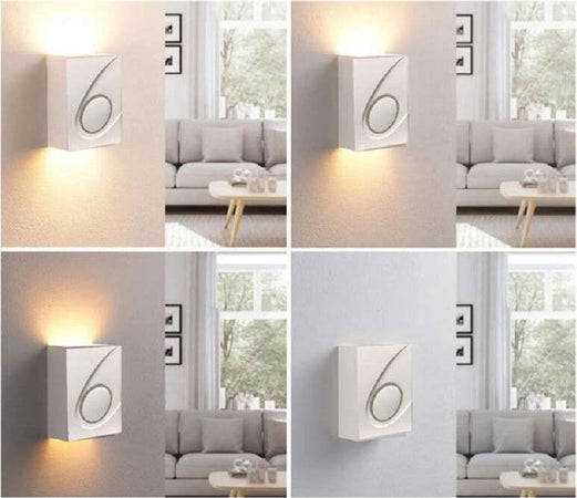 Applique In Gesso Rettangolare Up & Down Lampada Contemporanea Attacco G9 Gs-e40 Illuminazione/Illuminazione per interni/Illuminazioni per pareti/Applique Trade Shop italia - Napoli, Commerciovirtuoso.it