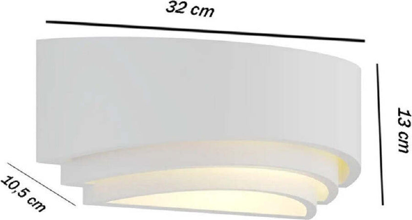 Applique In Gesso Ultra Moderno Mezza Luna Up & Down Lampada Attacco R7s Gs-e71 Casa, arredamento e bricolage > Illuminazione da interno > Applique per interno Trade Shop italia - Napoli, Commerciovirtuoso.it