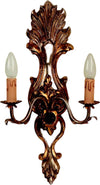Applique-In-Legno-Classico-Argento-Mecca-2-Luci-Avvoltoio